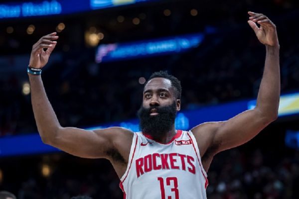 James Harden #13 of the Houston Rockets gestures during the second half against the Washington Wizards at Capital One Arena on October 30, 2019 in Washington, DC. PHOTO/ GETTY IMAGES