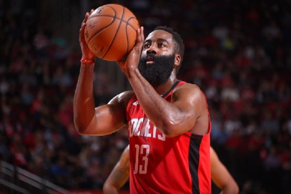 James Harden #13 of the Houston Rockets shoots a free throw against the Golden State Warriors on November 6, 2019 at the Toyota Center in San Antonio, Texas.PHOTO/ GETTY IMAGES