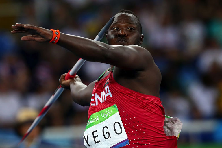 Julius Yego of Kenya competes during the Men's Javelin Throw Final on Day 15 of the Rio 2016 Olympic Games at the Olympic Stadium on August 20, 2016 in Rio de Janeiro, Brazil. PHOTO/Getty Images/IOC
