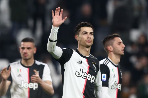 Juventus' Portuguese forward Cristiano Ronaldo (C) acknowledges the public at the end of the Italian Serie A football match Juventus vs Udinese on December 15, 2019 at the Juventus Allianz stadium in Turin. PHOTO | AFP