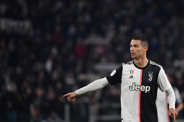 Juventus' Portuguese forward Cristiano Ronaldo gestures during the Italian Cup (Coppa Italia) round of 8 football match Juventus vs AS Roma on January 22, 2020 at the Juventus stadium in Turin. PHOTO | AFP