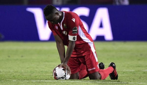 Kenya's midfielder Victor Wanyama reacts during the 2019 Africa Cup of Nations (CAN) football match between Kenya and Tanzania at the Stadium in Cairo on June 27, 2019. PHOTO | AFP