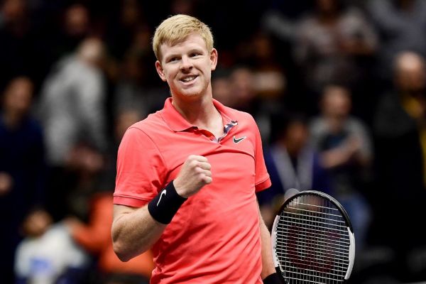 Kyle Edmund of Great Britain celebrates match point after winning the Men's Singles final match against Andreas Seppi of Italy on day seven of the 2020 NY Open at Nassau Veterans Memorial Coliseum on February 16, 2020 in Uniondale, New York. PHOTO | AFP