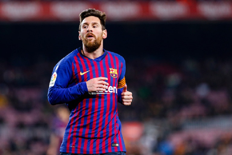 Lionel Messi (10) of FC Barcelona during the match FC Barcelona against CD Leganes, for the round 20 of the Liga Santander, played at Camp Nou on 20th January 2019 in Barcelona, Spain.PHOTO/GETTY IMAGES