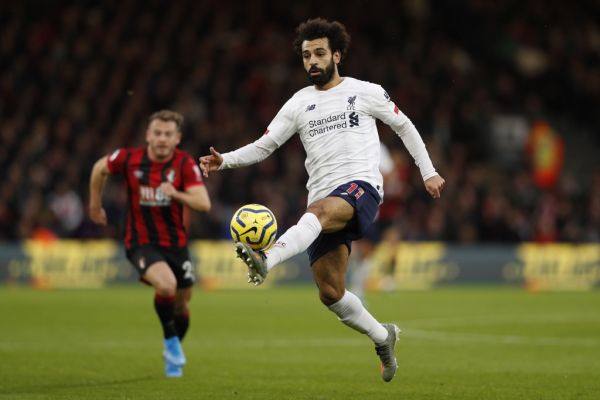 Liverpool's Egyptian midfielder Mohamed Salah controls the ball during the English Premier League football match between Bournemouth and Liverpool at the Vitality Stadium in Bournemouth, southern England on December 7, 2019. PHOTO | AFP