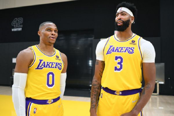 Los Angeles Lakers players Russell Westbrook and Anthony Davis. PHOTO | Courtesy