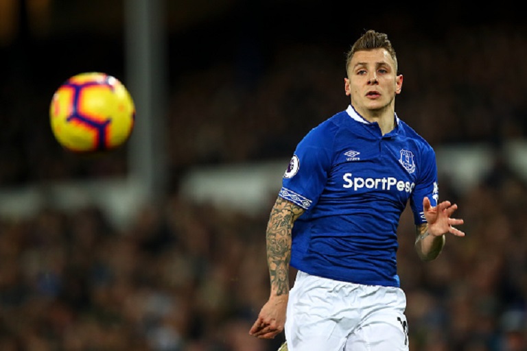 Lucas Digne of Everton during the Premier League match between Everton FC and Manchester City at Goodison Park on February 6, 2019 in Liverpool, United Kingdom. PHOTO/GettyImages