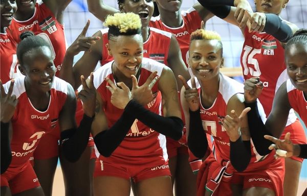 Malkia Strikers during Africa Championships in Yaoundé, Cameroun in October 2017 where they qualified for the 18th edition of FIVB Volleyball Women's World Championship that serves off in Tokyo, Japan on September 29, 2018.PHOTO/KVF