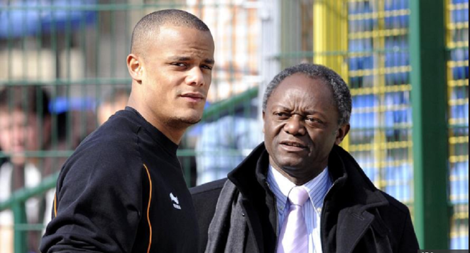 Manchester City FC captain Vincent Kompany with his father Pierre. PHOTO/Sudinfo