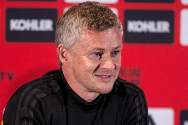 Manchester United's coach Ole Gunnar Solskjaer attends a press conference ahead of the team's pre-season friendly football matches against Perth Glory and Leeds United at Optus Stadium in Perth on July 10, 2019. PHOTO/AFP