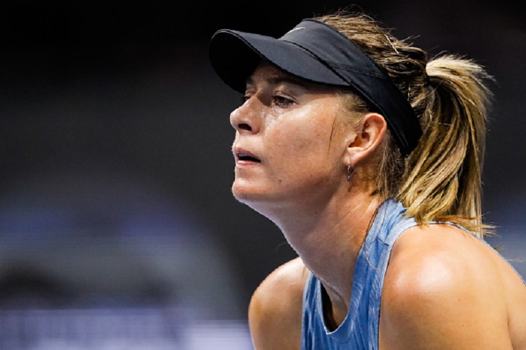 Maria Sharapova of Russia looks on during her WTA St. Petersburg Ladies Trophy 2019 tennis match on January 28, 2019 in Saint Petersburg, Russia.PHOTO/GETTY IMAGES