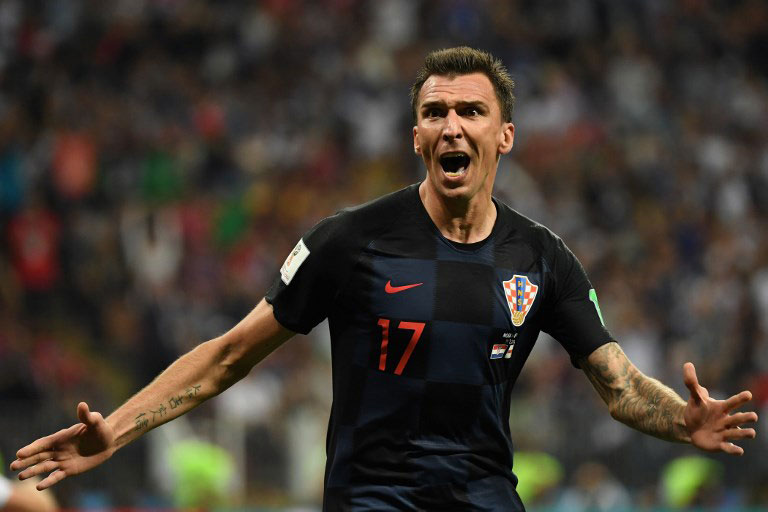 Mario Mandzukic celebrates scoring for Croatia at the Russia 2018 FIFA World Cup. PHOTO/File