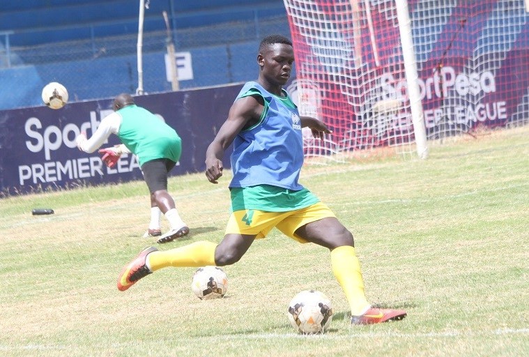 Mathare United FC player warms up ahead of their SPL encounter against Posta Rangers FC at Kenyatta Stadium in Machakos on Thursday afternoon. PHOTO/ MATHARE UNITED FC