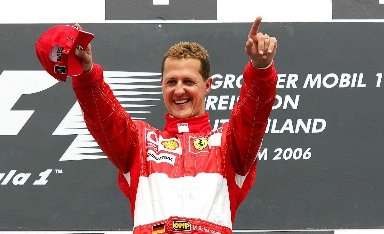 Michael Schumacher of Ferrari, wins the Grand Prix of Germany on July 7, 2007. PHOTO/AFP