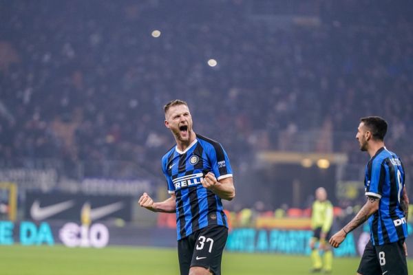 Milan Skriniar of FC Internazionale Milano during the Italian championship Serie A football match between FC Internazionale and AC Milan on February 9, 2020 at Giuseppe Meazza stadium in Milan, Italy. PHOTO | AFP