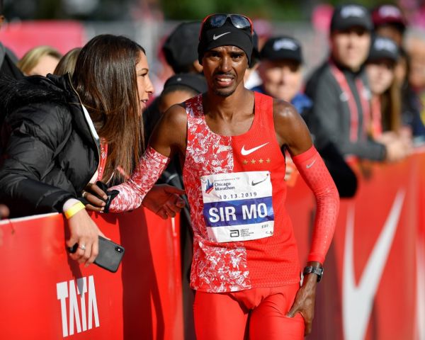 Mo Farah of Great Britain looks on after his finish of the 2019 Bank of America Chicago Marathon on October 13, 2019 in Chicago, Illinois. PHOTO | AFP