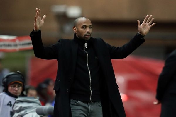 Monaco's French coach Thierry Henry gestures during the French League Cup quarter final football match between AS Monaco and Stade Rennais Football Club at the "Louis II" stadium in Monaco on January 9, 2019. PHOTO | AFP