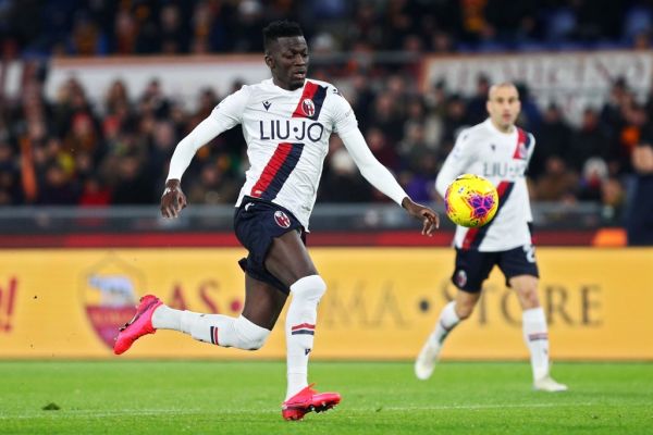 Musa Barrow of Bologna in action during the Italian championship Serie A football match between AS Roma and Bologna FC 1909 on February 7, 2020 at Stadio Olimpico in Rome, Italy. PHOTO | AFP