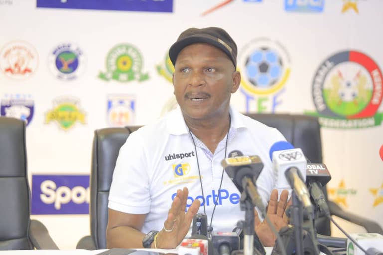 MY POINT IS: Mbao FC head coach Ali Bushiri addresses the media after his team stunned tournament champions Gor Mahia FC in the quarterfinals of the 2019 SportPesa Cup at the National Main Stadium, Dar-es-Salaam on January 23, 2019. PHOTO/SPN