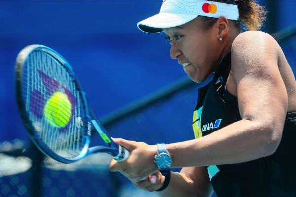 Naomi Osaka of Japan trains ahead of the 2020 Brisbane International tennis tournament at Pat Rafter Arena in Brisbane on January 4, 2020. PHOTO | AFP