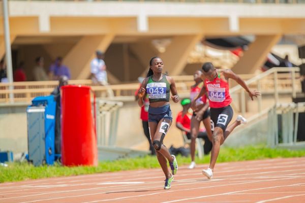 National 400m champion Mary Moraa cruises to victory during Athletics Kenya national trials at Nyayo National Stadium in Nairobi on September 13, 2019. PHOTO/ Dancun Sirma