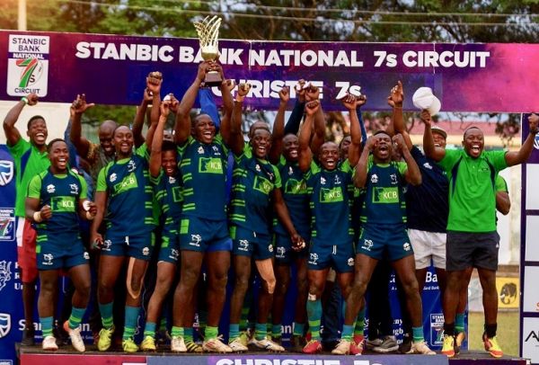 National Rugby Sevens leaders KCB after winning Christie Sevens leg last weekend. PHOTO/ KCB