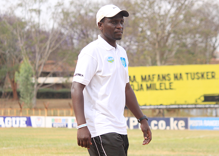 New Kakamega Homeboyz FC coach Nicholas Muyoti at a past SPL match at Ruaraka Stadium in Nairobi.PHOTO/SPN