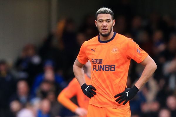 Newcastle United's Brazilian striker Joelinton reacts during the English FA Cup third round football match between Rochdale and Newcastle at the Crown Oil Arena in Rochdale, north west England on January 4, 2020. PHOTO | AFP