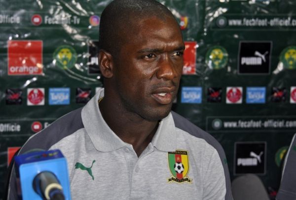 Newly appointed Cameroon coach and former Dutch international footballer Clarence Seedorf addresses a press conference in Yaounde on August 20, 2018. PHOTO | AFP