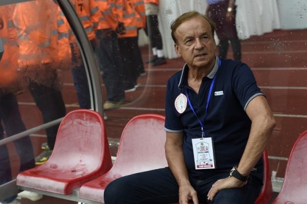 Nigerian Coach Gernot Rohr looks during the African Cup of Nations qualification match between Nigeria and Libya in Uyo, Akwa Ibom State in southern Nigeria, on October 13, 2018. PHOTO | AFP