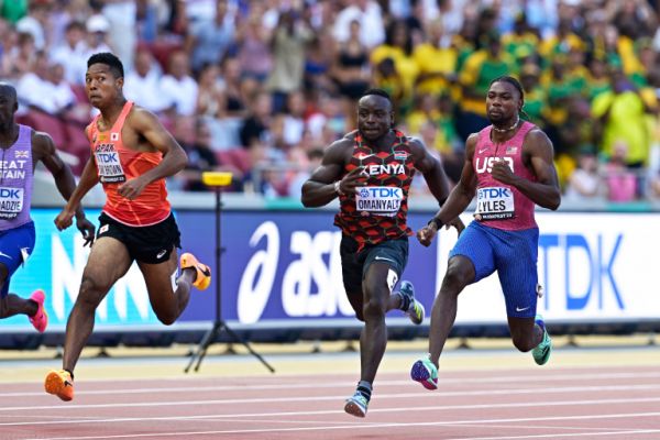 Omanyala in flow in the Budapest World Championships 2023. PHOTO | AFP