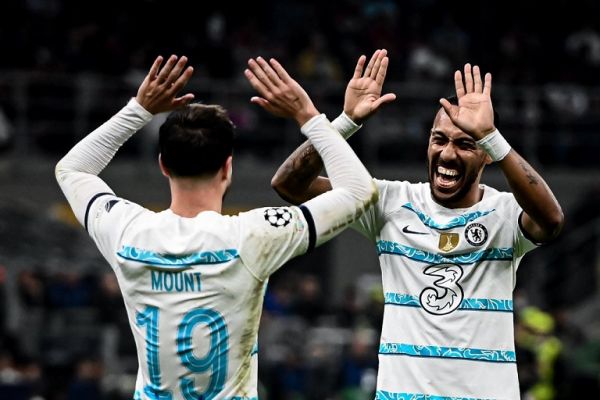 Pierre-Emerick Aubameyang of Chelsea FC celebrates after scoring a goal during the UEFA Champions League football match AC Milan vs Chelsea FC at San Siro stadium in Milan, Italy on October 11, 2022. PHOTO | AFP