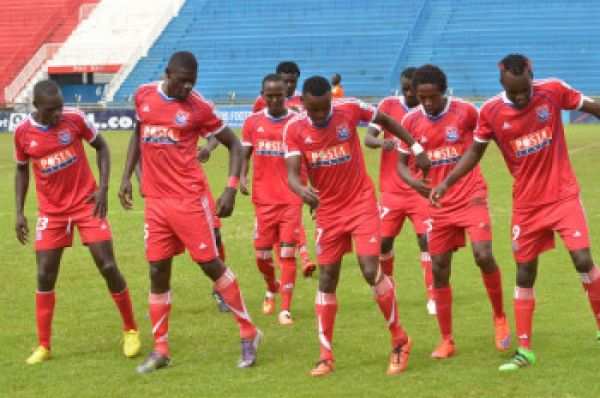 Posta Rangers FC players celebrate a goal in a previous SPL match. PHOTO/SPN