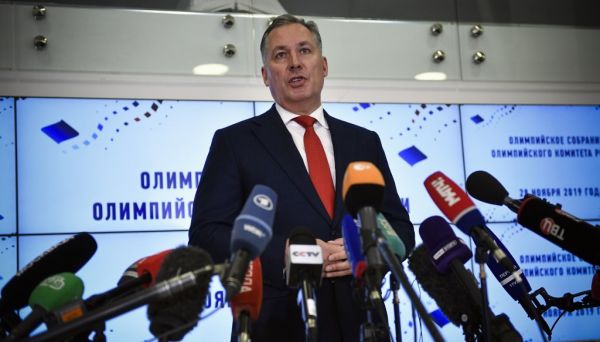 President of the Russian Olympic Committee (ROC) Stanislav Pozdnyakov talks to reporters in Moscow on November 28, 2019. Russia's Olympic Committee will do all it can to ensure Russian athletes take part in the 2020 Games, its chief said on November 28, 2019, as the country faces a four-year doping ban. PHOTO | AFP