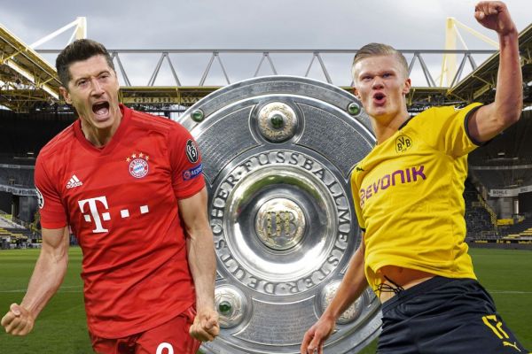 Preview Borussia Dortmund-FC Bayern Munich on May 26th, 2020. Clash of the goal-guaranteed Robert LEWANDOWSKI (FC Bayern Munich) and Erling HAALAND (Borussia Dortmund) at the top duel of the 28th matchday. PHOTO | AFP