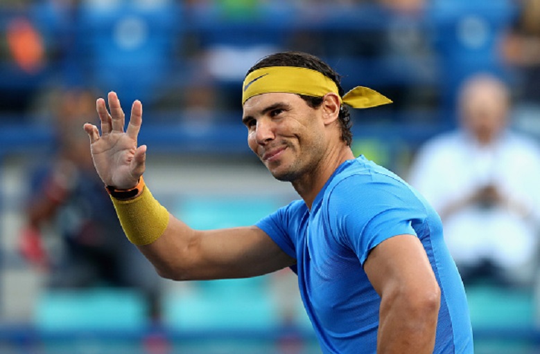 Rafael Nadal of Spain looks on during his men's singles match on day two of the Mubadala World Tennis Championship at International Tennis Centre Zayed Sports City on December 28, 2018 in Abu Dhabi, United Arab Emirates. PHOTO/GettyImages