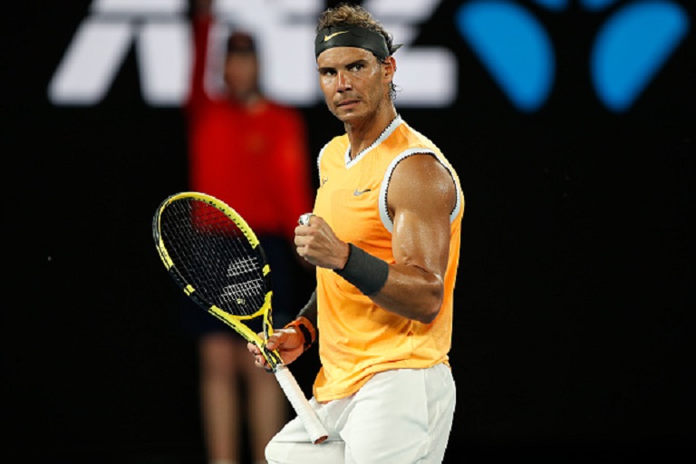 Rafael Nadal of Spain reacts after his second round match against Matthew Ebden of Australia during day three of the 2019 Australian Open at Melbourne Park on January 16, 2019 in Melbourne, Australia. PHOTO/GettyImages