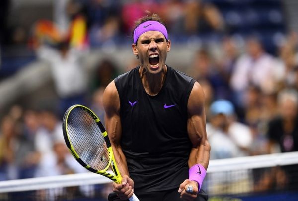 Rafael Nadal of Spain reacts after winning against Diego Schwartzman of Argentina during their Men's Singles Quarter-finals match at the 2019 US Open at the USTA Billie Jean King National Tennis Center in New York on September 4, 2019. PHOTO | AFP