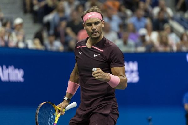 Rafael Nadal of Spain returns ball during 2nd round of US Open Championships against Fabio Fognini of Italy at Billie Jean King National Tennis Center in New York on September 1, 2022. Nadal won in four sets. PHOTO | AFP