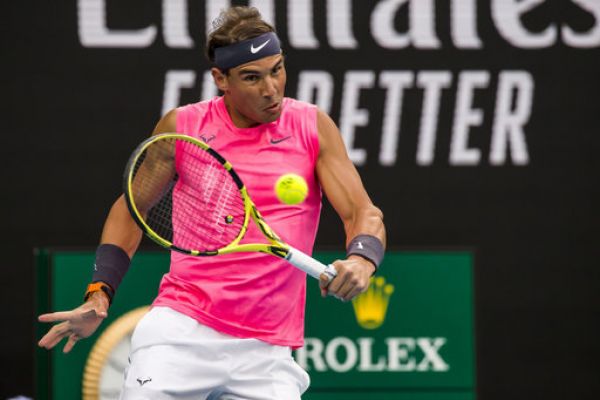 Rafael Nadal of Spain returns the ball during the fourth round of the 2020 Australian Open on January 27 2020, at Melbourne Park in Melbourne, Australia. PHOTO | PA Images