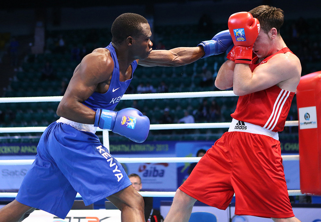 Rayton Okwiri in action in the Rio 2016 Brazil Olympics. PHOTO/ COURTESY