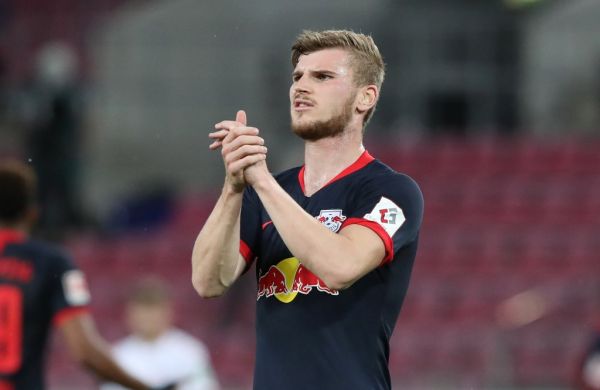 RB Timo Werner, gesture, gesture, disappointment, disappointed, disappointment, disappointed, dissatisfied, half figure, half body, sport: Soccer: 1. Bundesliga: season 19/20: 01.06.2020 PHOTO | AFP