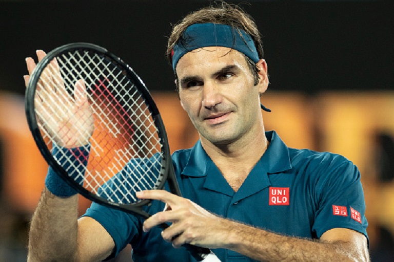 Roger Federer of Switzerland celebrates winning his third round match against Taylor Fritz of the United States during day five of the 2019 Australian Open at Melbourne Park on January 18, 2019 in Melbourne, Australia. PHOTO/GettyImages