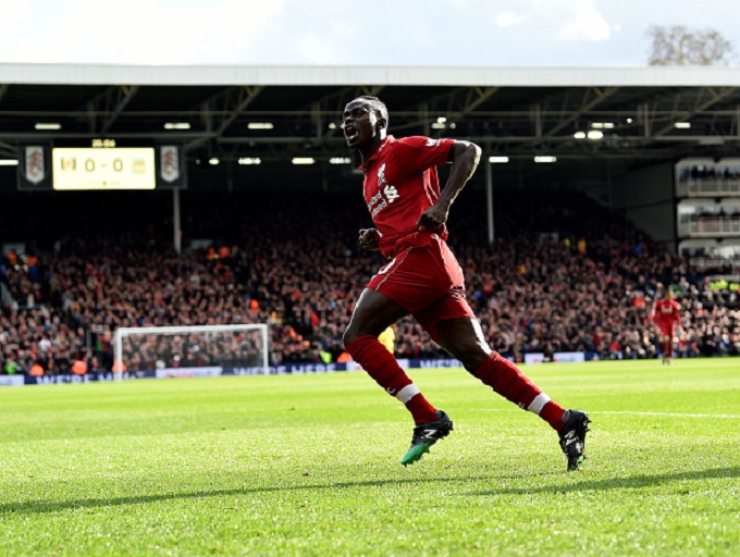 Sadio Mane of Liverpool celebrates after scoring the openiong goal during the Premier League match between Fulham FC and Liverpool FC at Craven Cottage on March 17, 2019 in London, United Kingdom. PHOTO/GettyImages