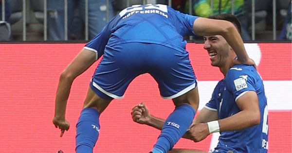 Sargis Adamyam (L) of TSG Hoffenheim celebrates his second goal with teammate Robert Skov during the Bundesliga match between FC Bayern Muenchen and TSG 1899 Hoffenheim at Allianz Arena on October 05, 2019 in Munich, Germany.  PHOTO/ GETTY IMAGES