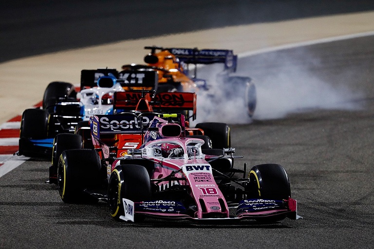 Sergio Perez in action during Sunday's Bahrain Grand Prix on March 31, 2019. PHOTO/SportPesa Racing Point F1 Team