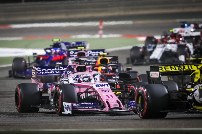 Sergio Perez of SportPesa Racing Point F1 Team in action during 2019 Formula 1 FIA world championship, Bahrain Grand Prix, at Sakhir from March 29 to 31. PHOTO/AFP