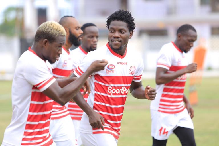 Simba SC players train at Boko, Dar-es-Salaam ahead of their 2019 SportPesa Cup quarterfinal against Bandari FC on January 24, 2019. AFC Leopards' appeal seeking their expulsion from the tournament was turned down. PHOTO/SPN