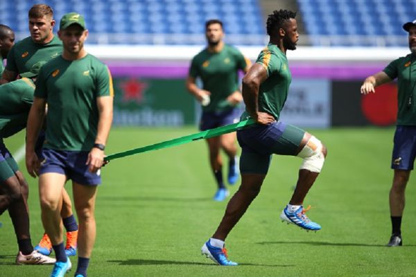 Siya Kolisi of South Africa in action during the South Africa Captain's Run ahead of the Rugby World Cup pool B match between New Zealand and South Africa at the International Stadium Yokohama on September 20, 2019 in Yokohama, Kanagawa, Japan.PHOTO/GETTY IMAGES