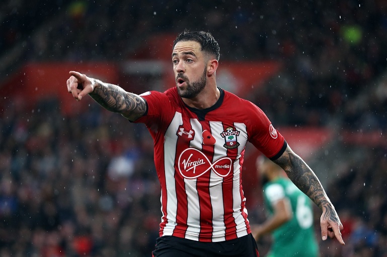 Southampton FC  and England International striker , Danny Ings, in a past action for his club.PHOTO/GETTY IMAGES